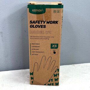 Kebada Safety Work Gloves W1 Lot of 9 XS Seamless Knit PU Coating Box NWOT